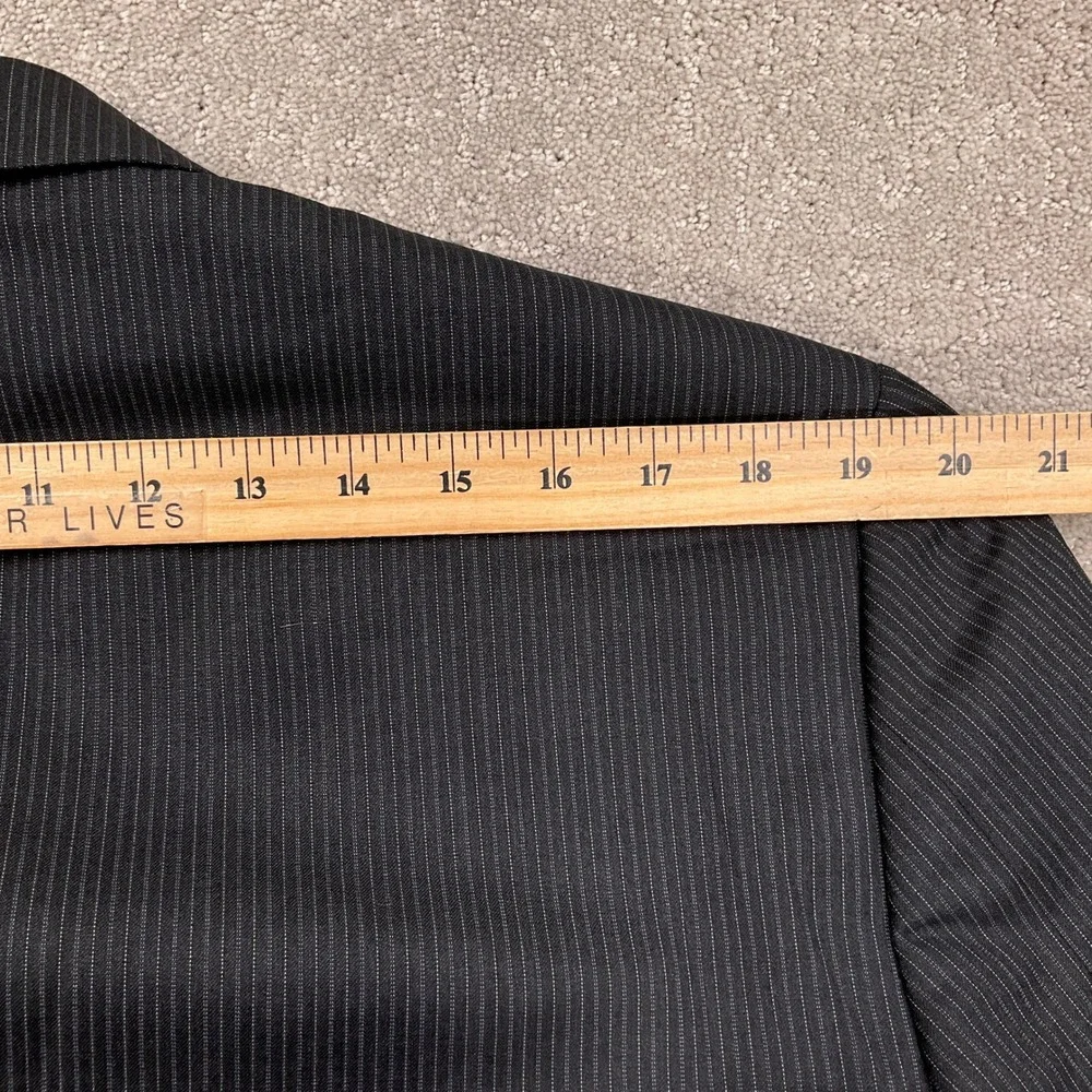 Lauren Ralph‎ Lauren Blazer Mens 44R Charcoal Pinstripe Double Breasted Jacket